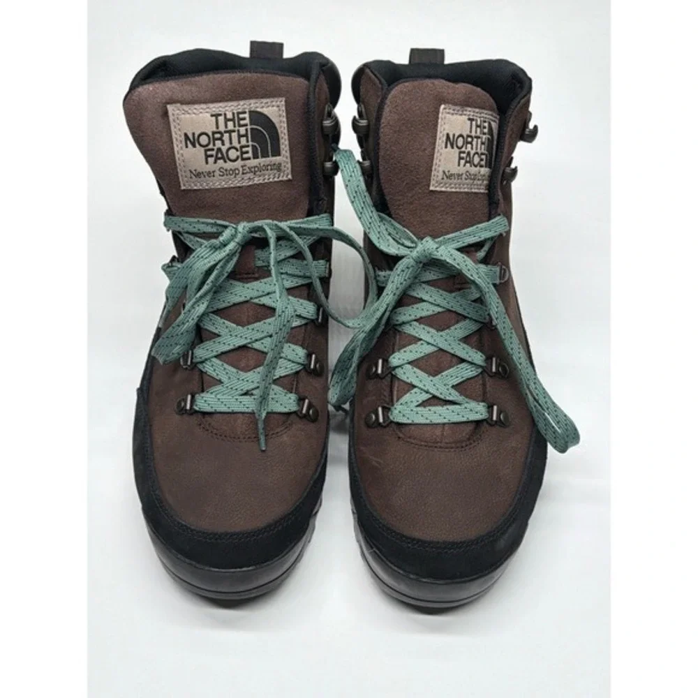 The North Face Mens Brown Leather Hiking Boots Waterproof size 12 NWT Gorpcore‎